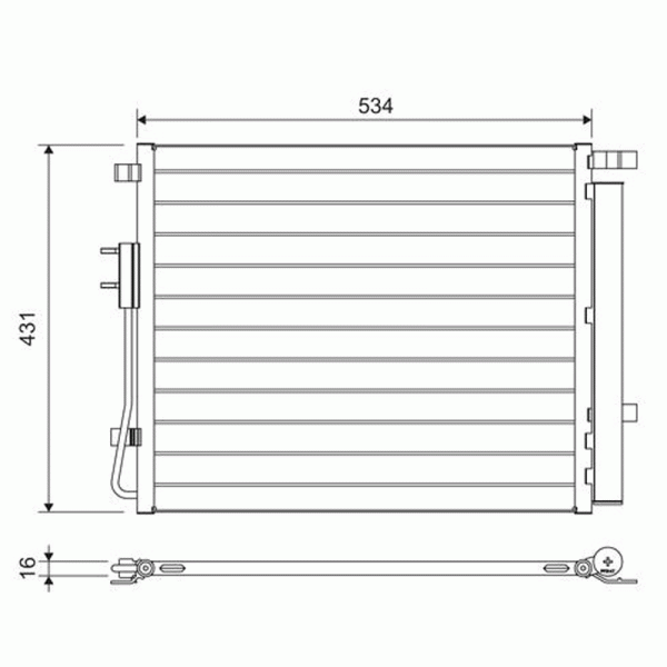 A/C Condenser Hyundai Santa Fe DM 2.2L 2.4L 2012-2018 - Image 2