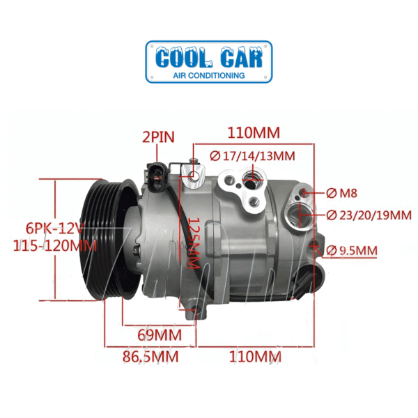 A/C Compressor Kia Sportage QL 2.0L Petrol 2015-2023 - Image 2