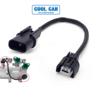 A/C Compressor Control Valve Connector Wire Harness Pigtail Plug Hanon Doowon VS14E VS16E Hyundai Kia