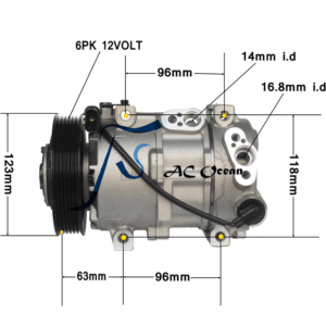 A/C Compressor Hyundai Accent RB 1.4L 2010-2021