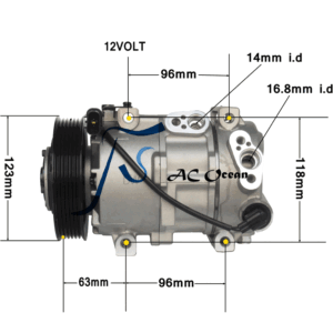 A/C Compressor Hyundai Accent RB 1.4L 2010-2021
