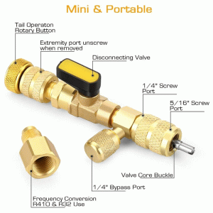 Automotive R134a A/C Air Conditioning Schrader Valve Core Removal & Installation Tool