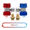 Set Of 2 A/C Manifold Gauge Quick Couplers – Low & High Side HVAC Adapters
