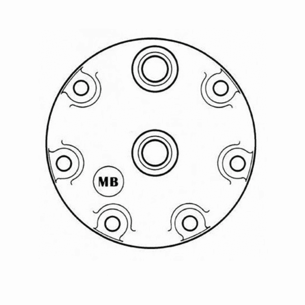 Sanden 507 508 5H14 Type MB Rear Head Case Deutz Massey Ferguson New Holland Renault - Image 2